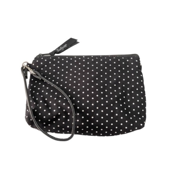 Thirty-one Parisian Dot Wristlet Bag with Strap Black White Gray - Picture 1 of 14